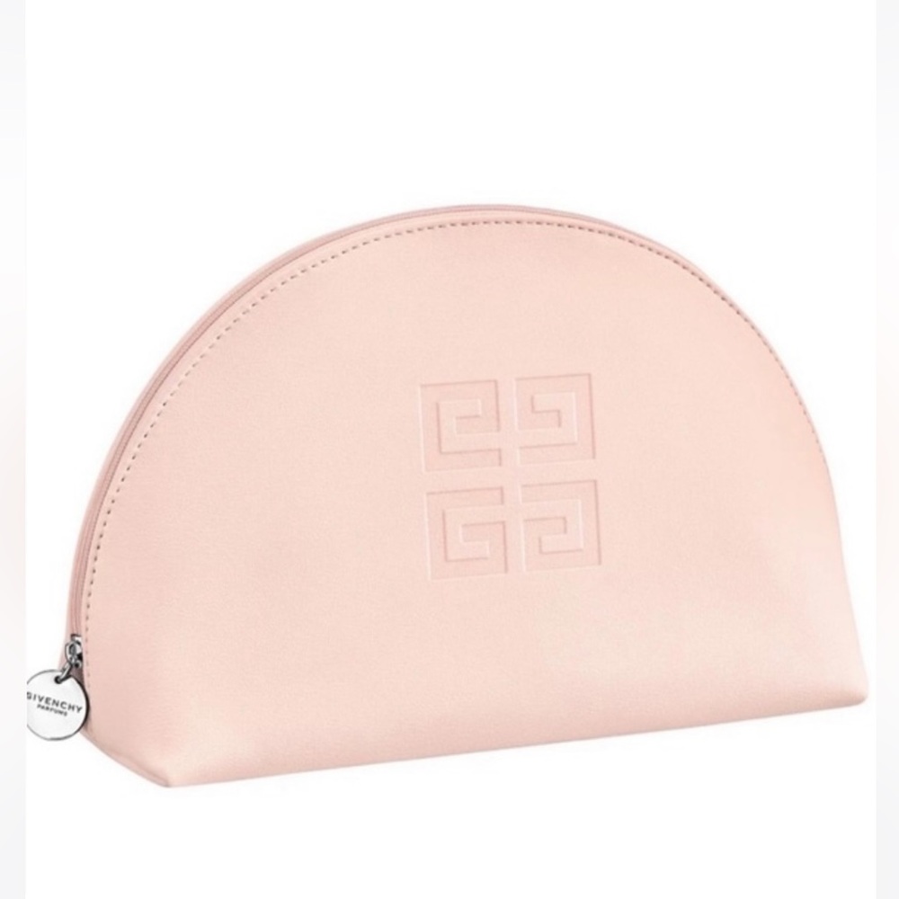 Givenchy Cosmetic Half Moon Pink Nude Pouch  Brand New